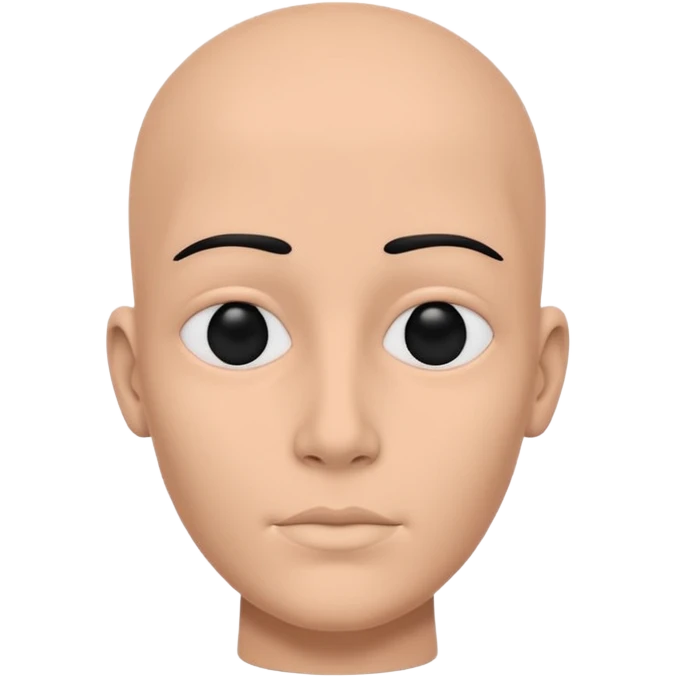 Minimalistic flat vector icon, iOS style, thin black outline on white background. Person silhouette. Black, completely monochrome, matte. no eye sockets, no pupils, no eyebrows, clay render style, modern digital illustration, octane render. emoji