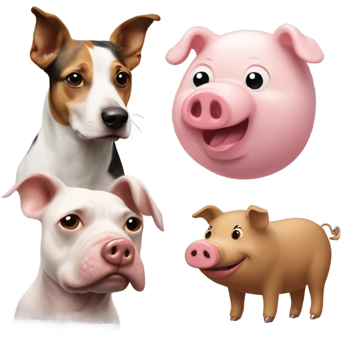 ￼A weenier dog ang a pig mixed together emoji