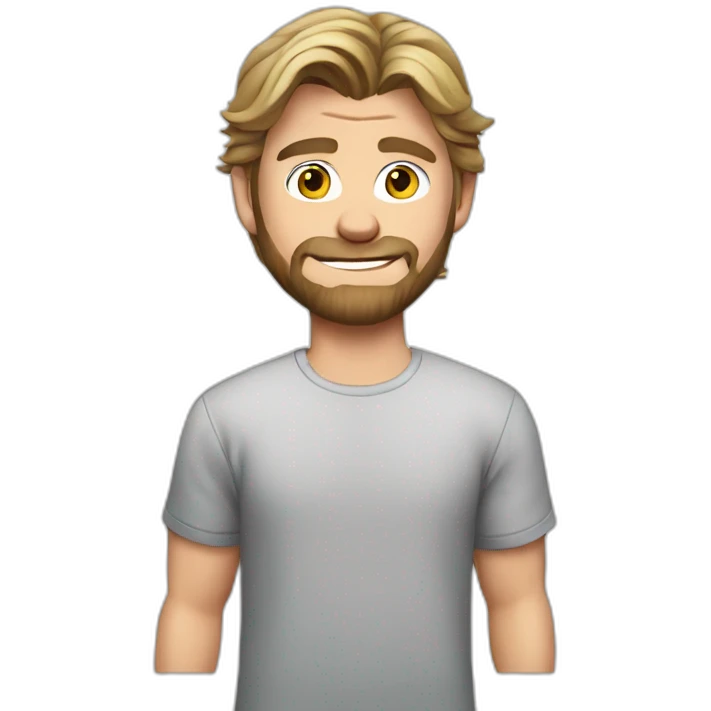 chris-hemsworth cartoon wearing shirt emoji