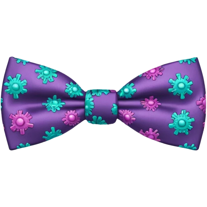 bowtie with virus pattern emoji