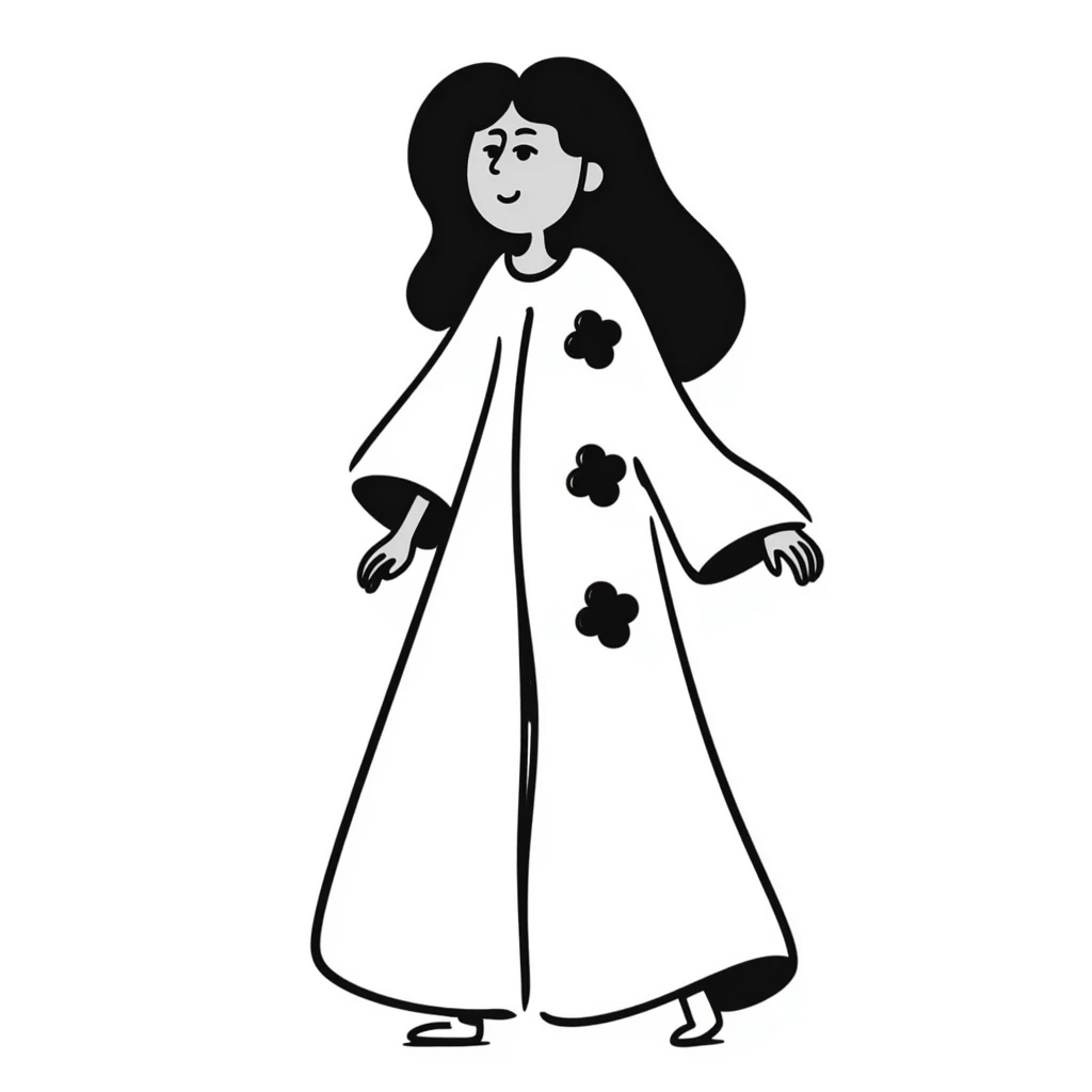 person wearing a caftan emoji