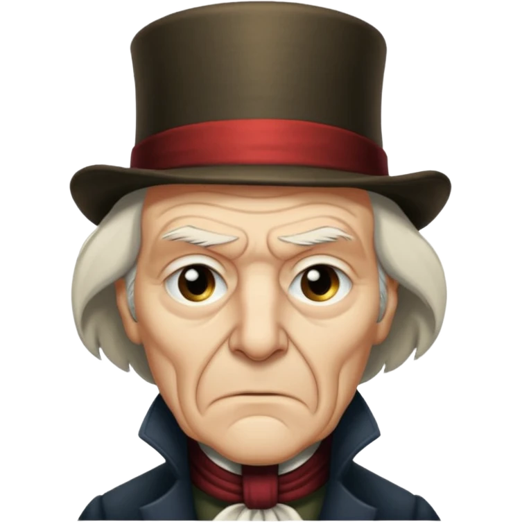 scrooge with frown emoji