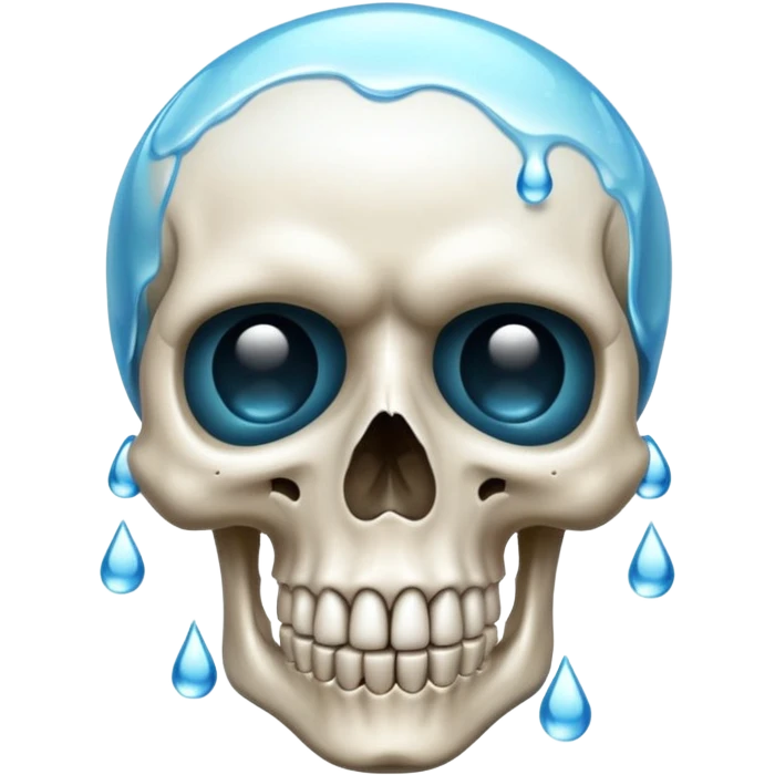 Skull sweating emoji