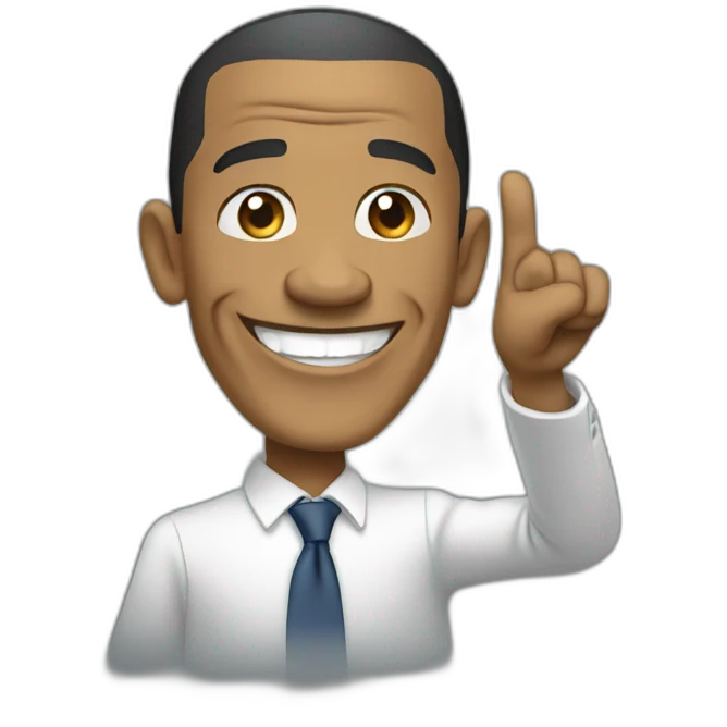 Obama waving emoji