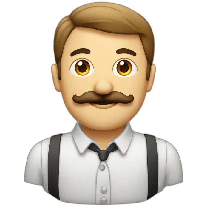 Personne avec moustache carré emoji