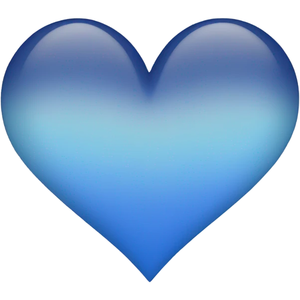 Blue ombré heart emoji