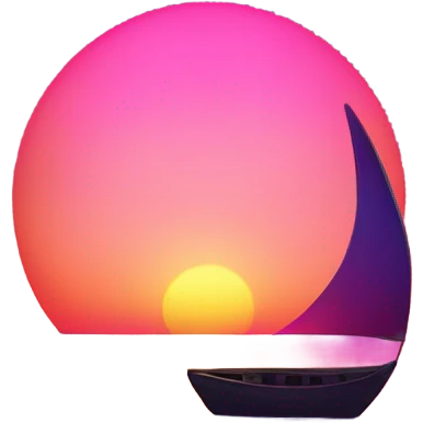 A sunset setting over the sea emoji