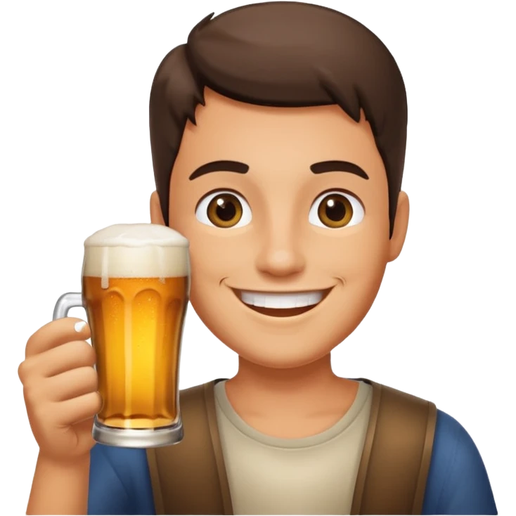 😁 drinking beer emoji