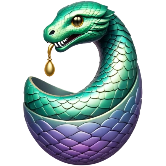 Orphic Egg with serpent wrapped around it emoji