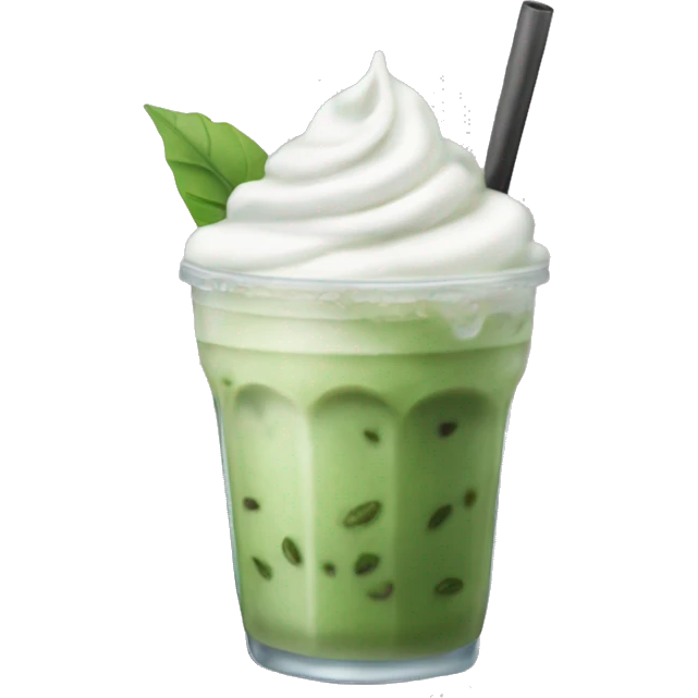 Iced matcha latte ohne Sahne und ohne Gesicht  emoji