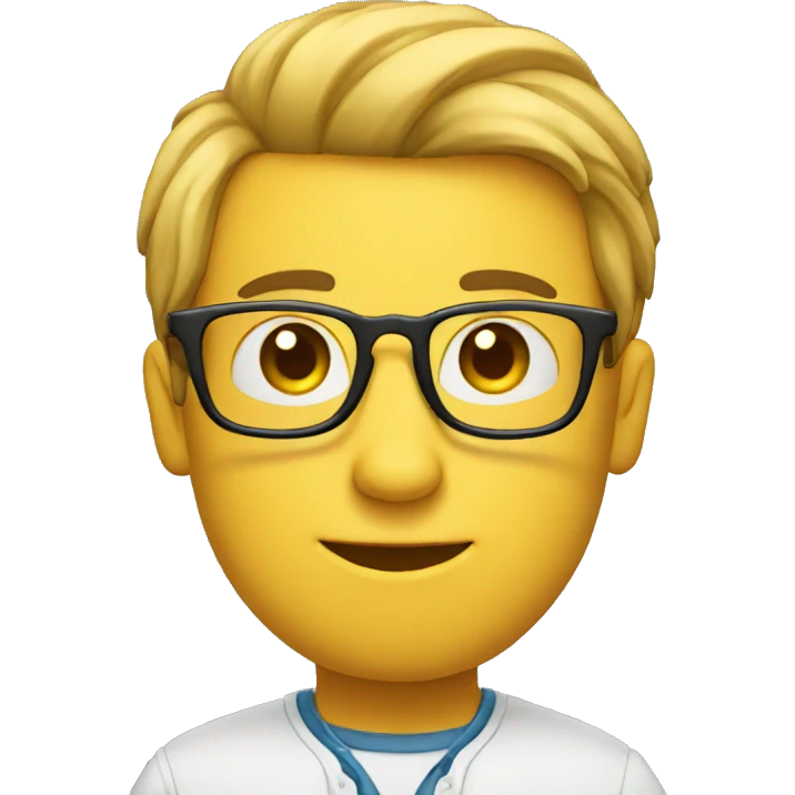 nerd emoji holding up their glasses emoji