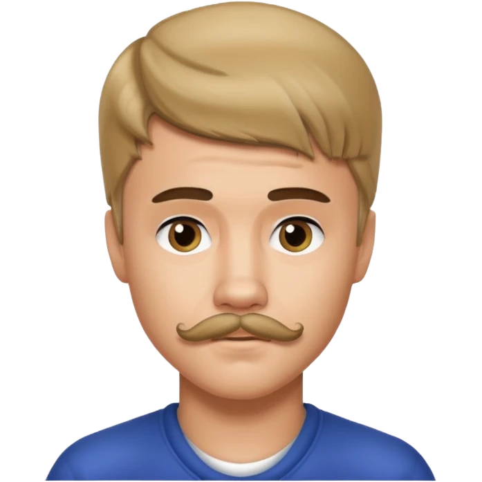 justin bieber with mustache emoji