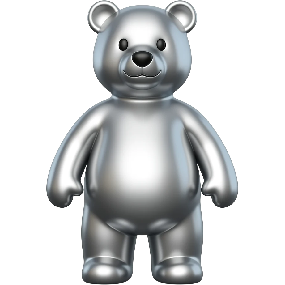 Metallic bear emoji