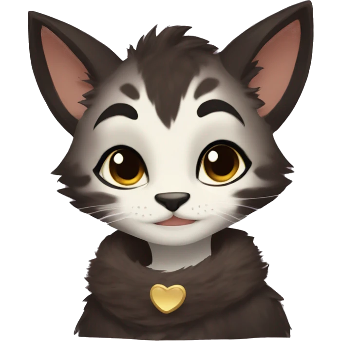 Anthro Shy Cute Cool Edgy Pretty Dark Brown Furry Feline Animal Anthro Sona emoji