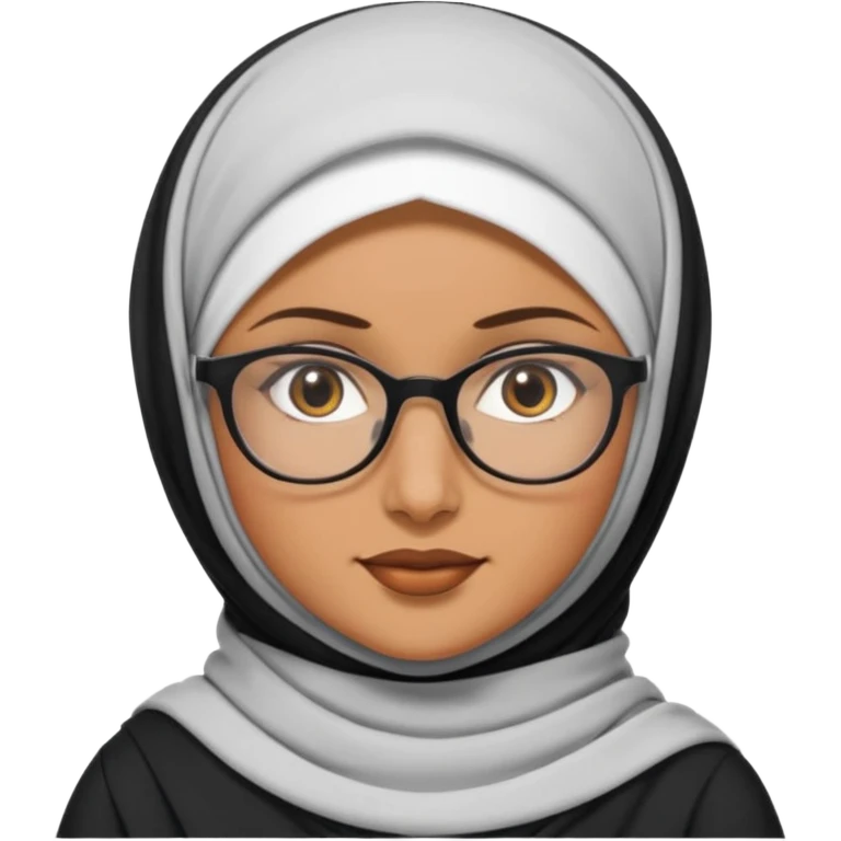 madre con jafas arabe con un panuelo tapandole todo el cabello emoji