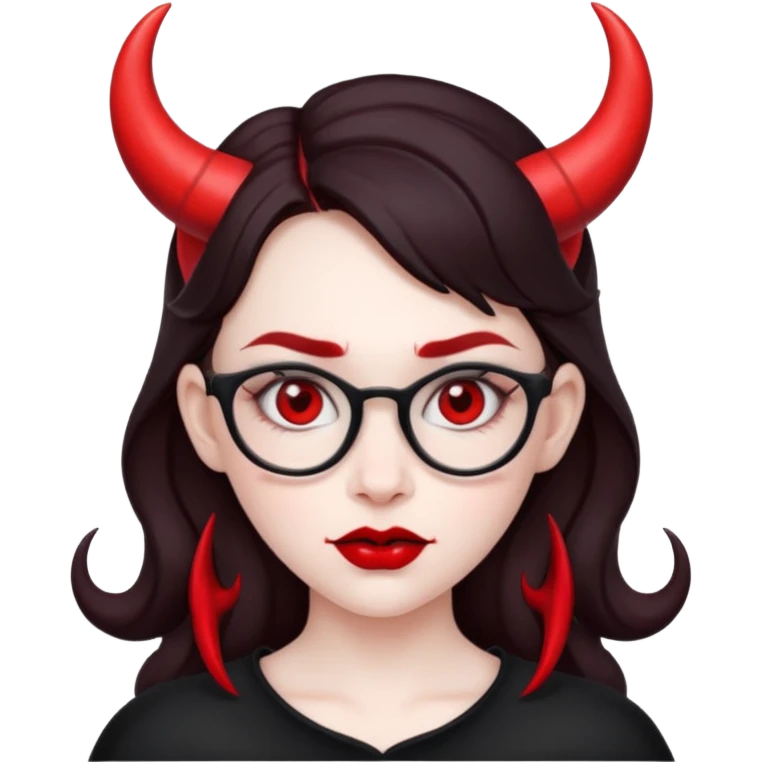 girl devil nerdy brunette  emoji