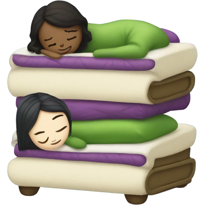 White skin princess and the pea with dark hair  emoji