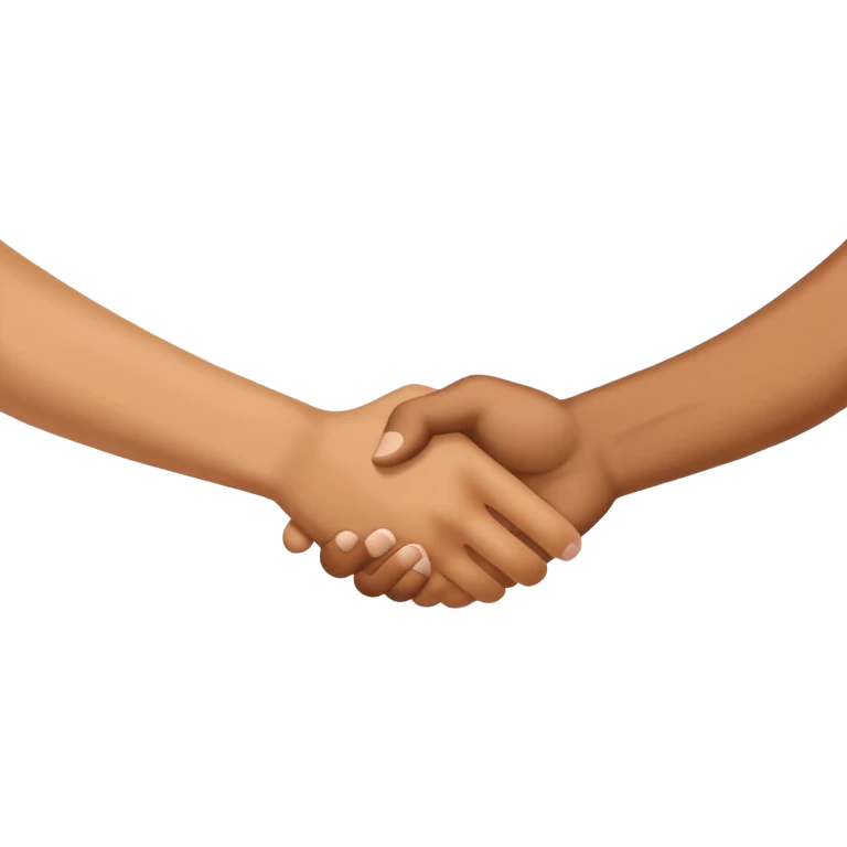 Two people shaking hands representing trust emoji