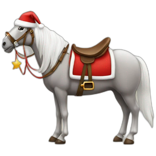 santa claus with hourse emoji