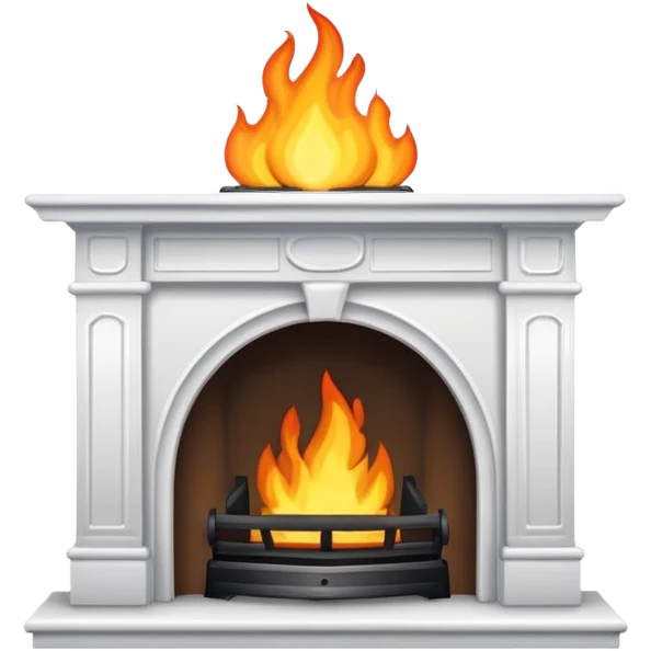 Камін білого кольору  emoji