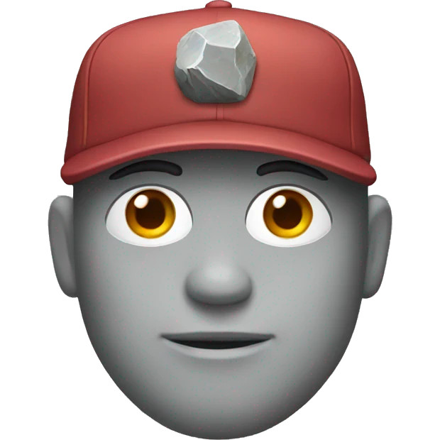 stone wearing a cap emoji