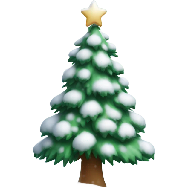 Christmas tree with snow  emoji