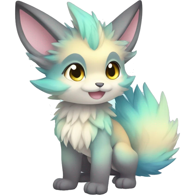 Anthro-Pastel-Gradient-Fur-Sona-Chibi-Shiny-Fakémon full body emoji