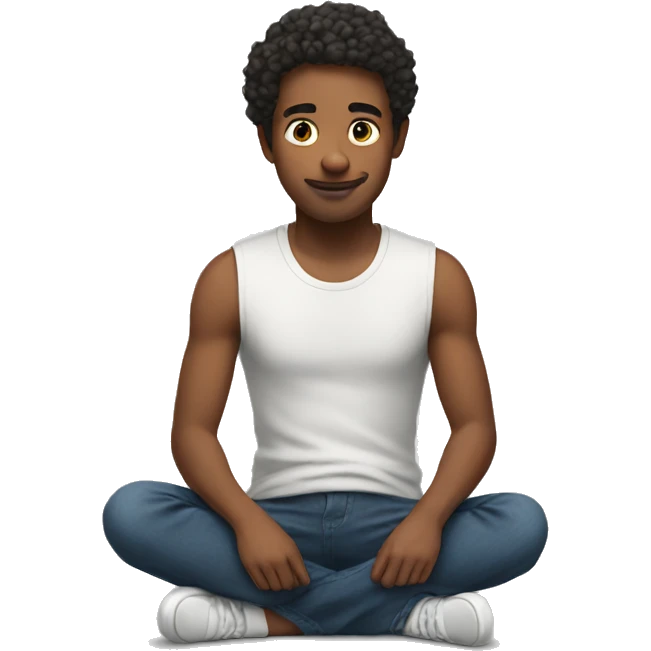 sitting on the floor emoji