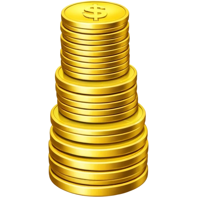 Prompt 2: "you’ve sacrificed and saved…"
Graphic: 💰 Coin stack (white) with top coin glowing yellow.
Animation: Coins stack up, top coin pulses.
Background: Transparent.
 emoji