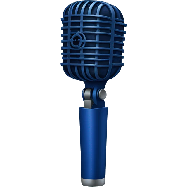 dark blue hand microphone  emoji