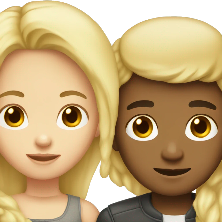 Light skin boy with a blonde girl emoji