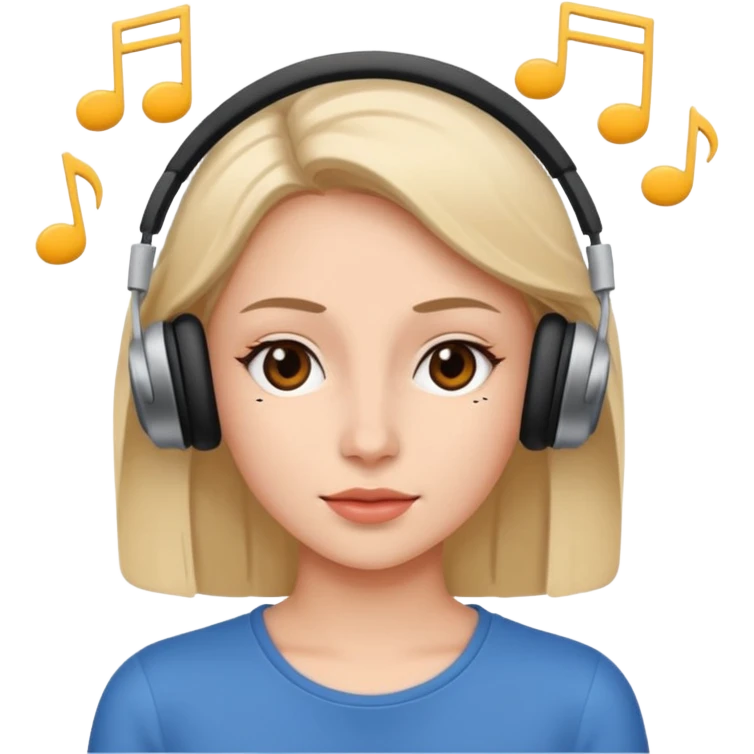 müzik dinleyen kadın emoji