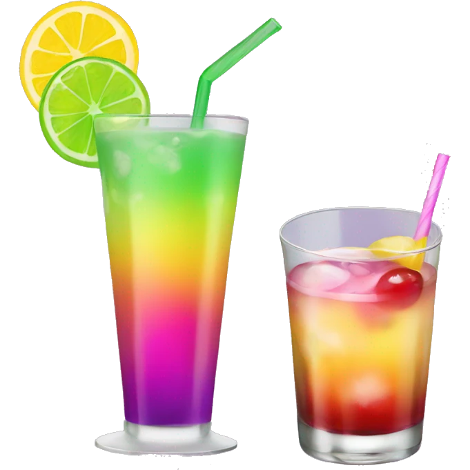 Drink purple green red yellow pink cocktail emoji