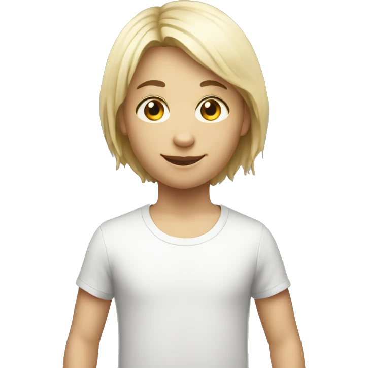 full length child white emoji