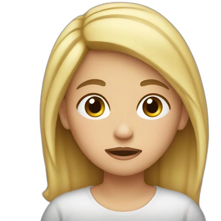 Fille qui pleure emoji