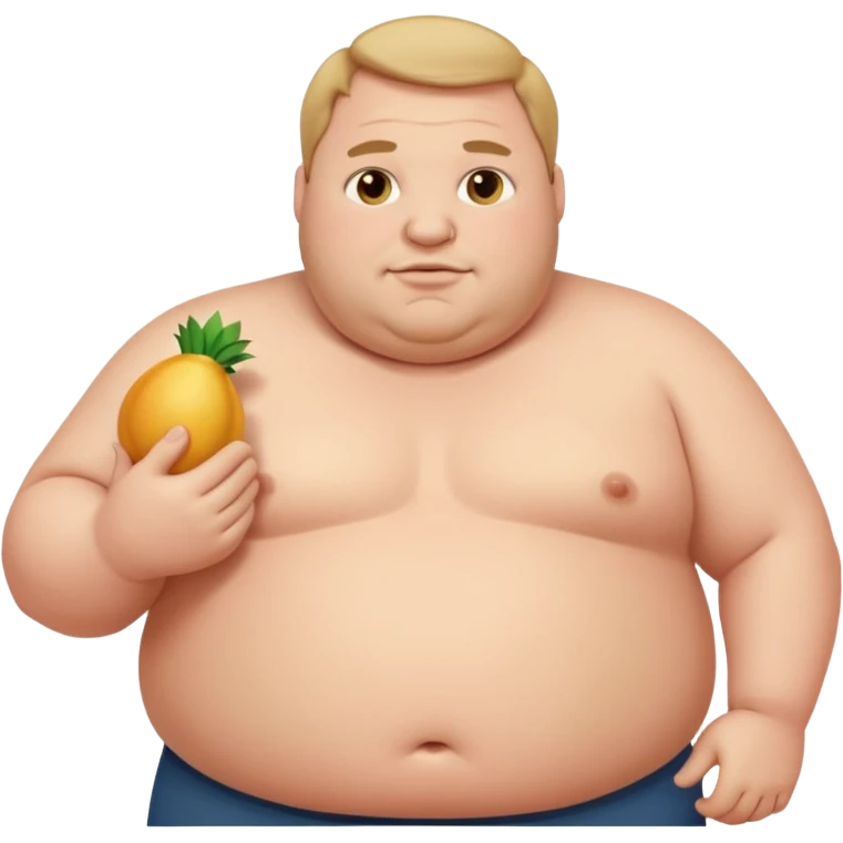 fat man that is holding ozempic emoji