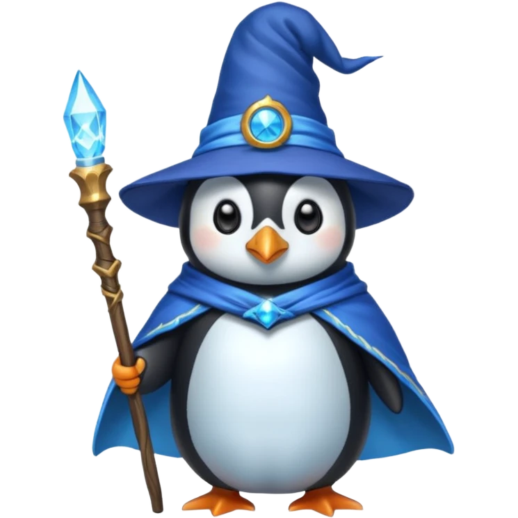 Penguin Wizard emoji