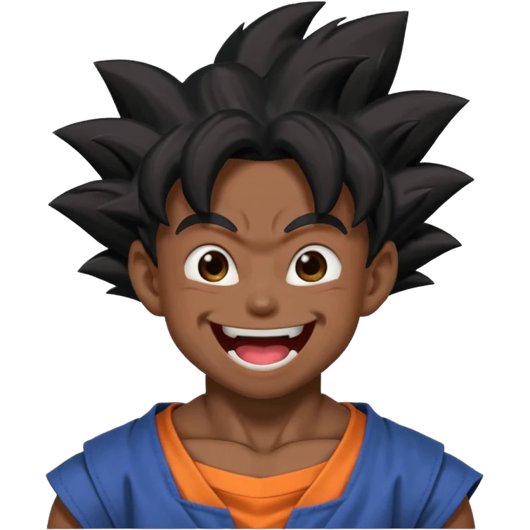 Goku black laugh trempling scary  emoji