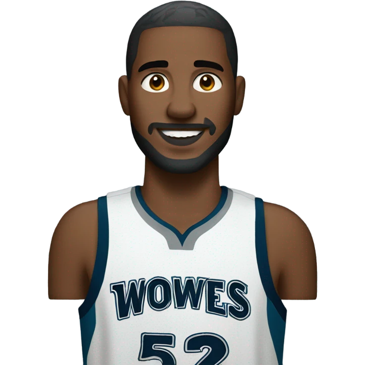 Guy wearing a timberwolves jersey emoji