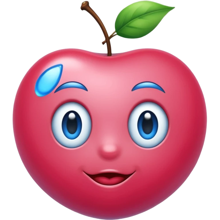Une  cerise bleu.    Ils 8 emoji