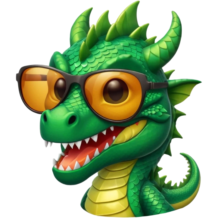 Dragon with sunglasses emoji