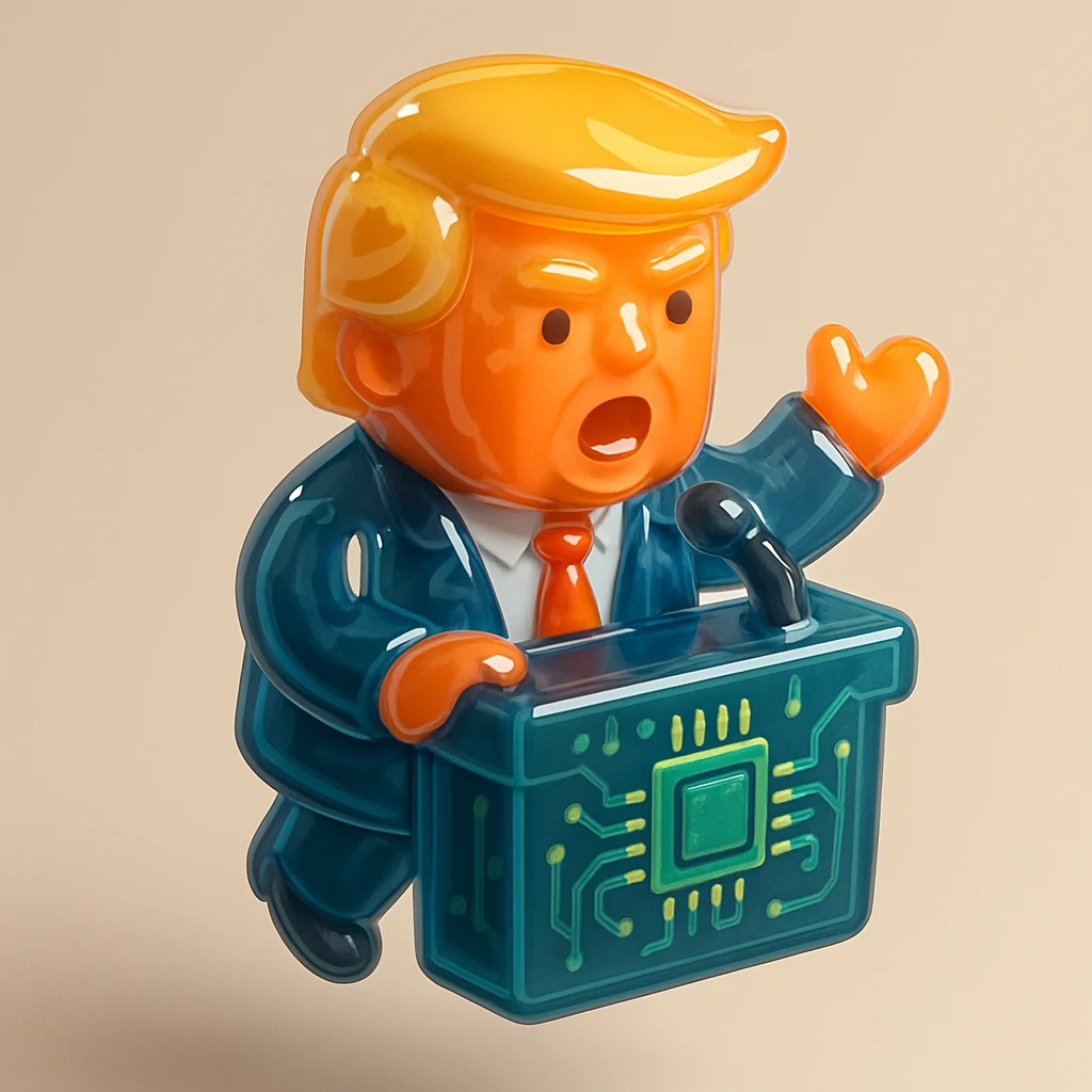 Donald Trump speaking at a rally emoji