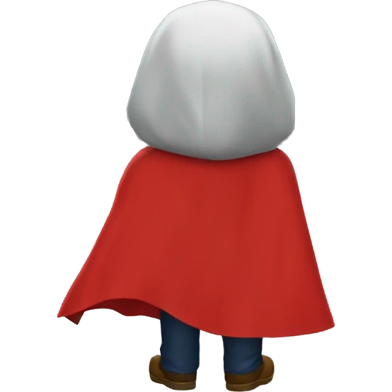 red hero cape back view emoji