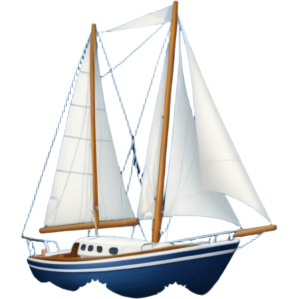 Sailboat stormy emoji