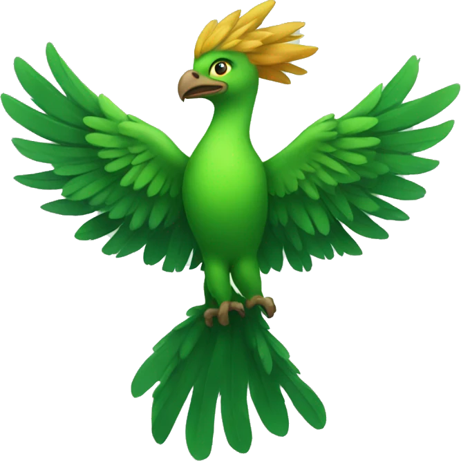 Green phoenix emoji