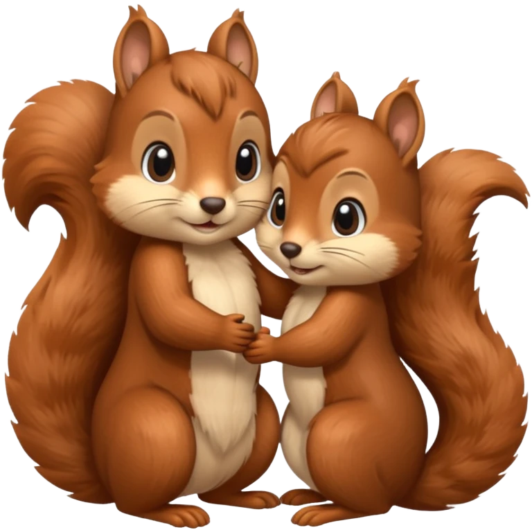 two squirrels cuddling emoji