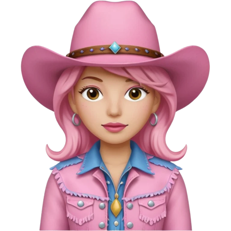 Pink cowgirl  emoji