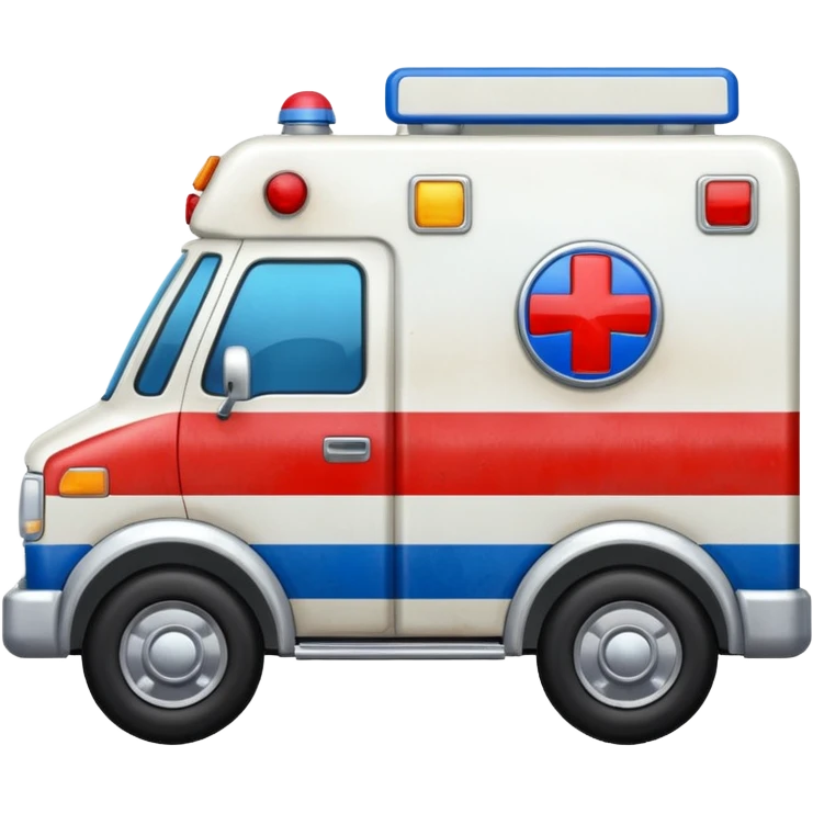 Ambulance crying emoji