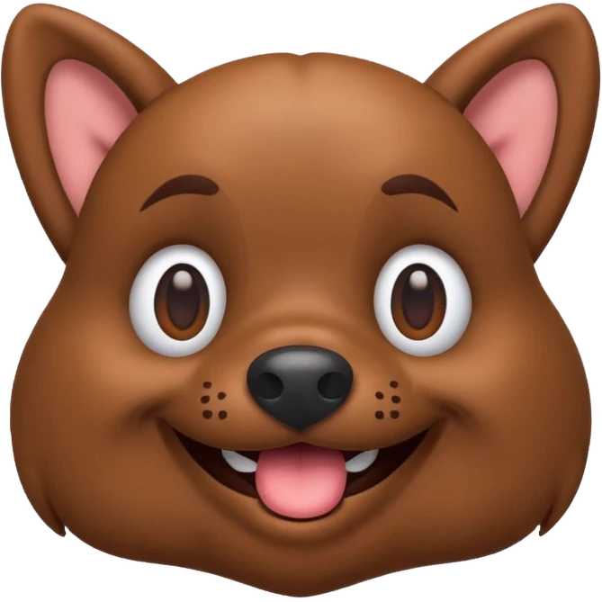 Brown Frug dog I'd like a 3D emoji emoji