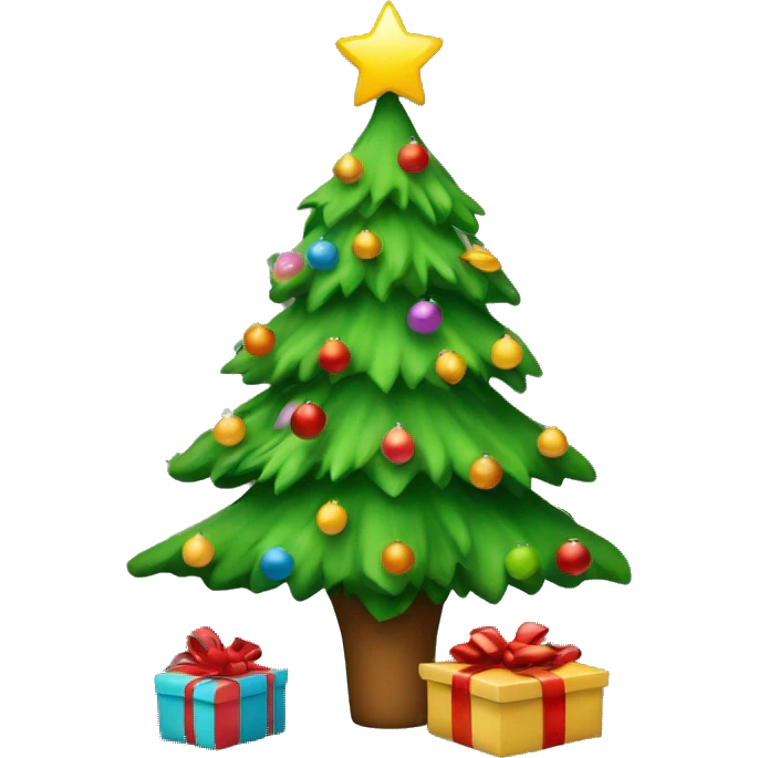 christmas tree with presents  emoji